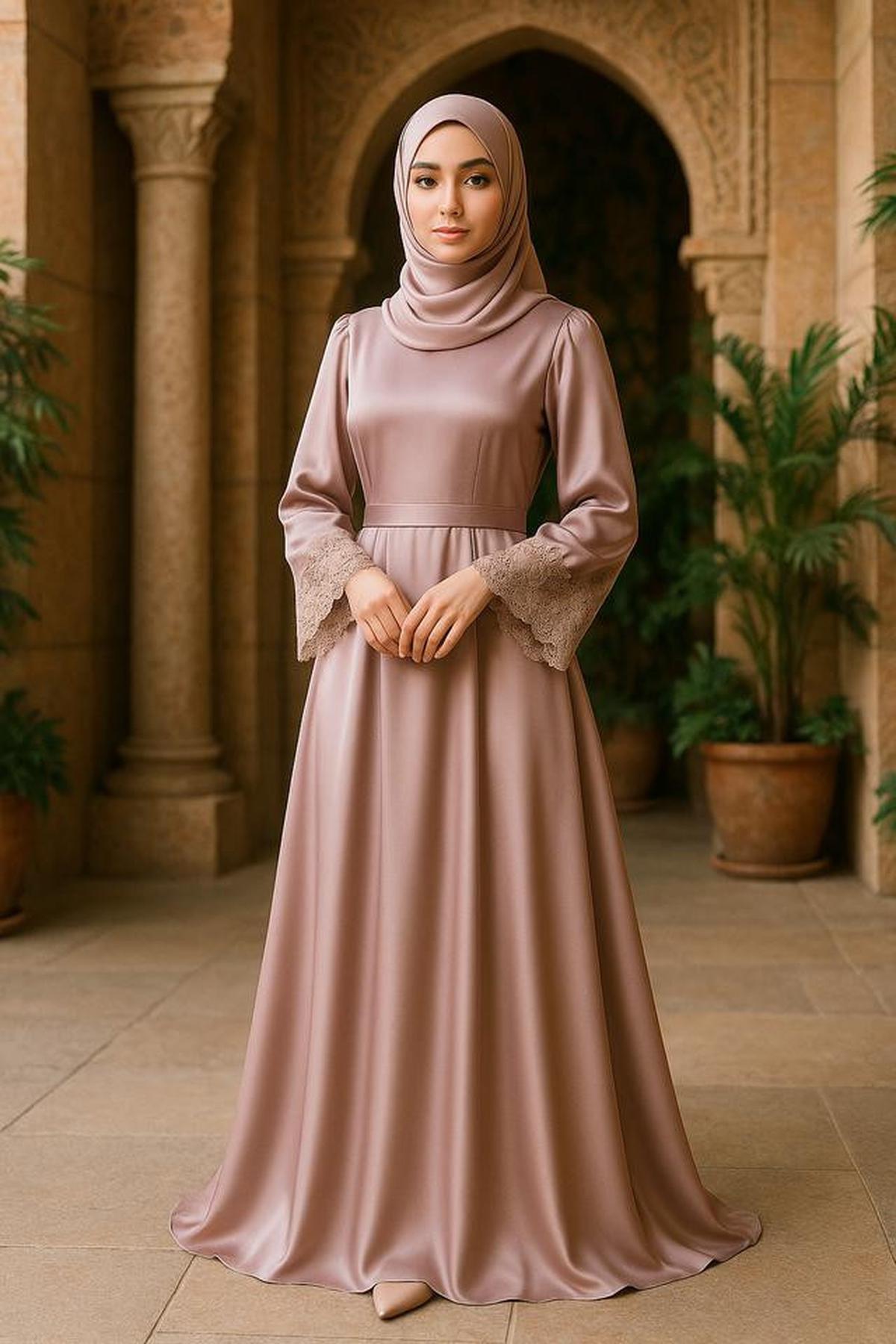 8 Model Gamis Armani Sutra Mewah untuk Acara Formal, Inspirasi untuk Tampil Elegan di 2025