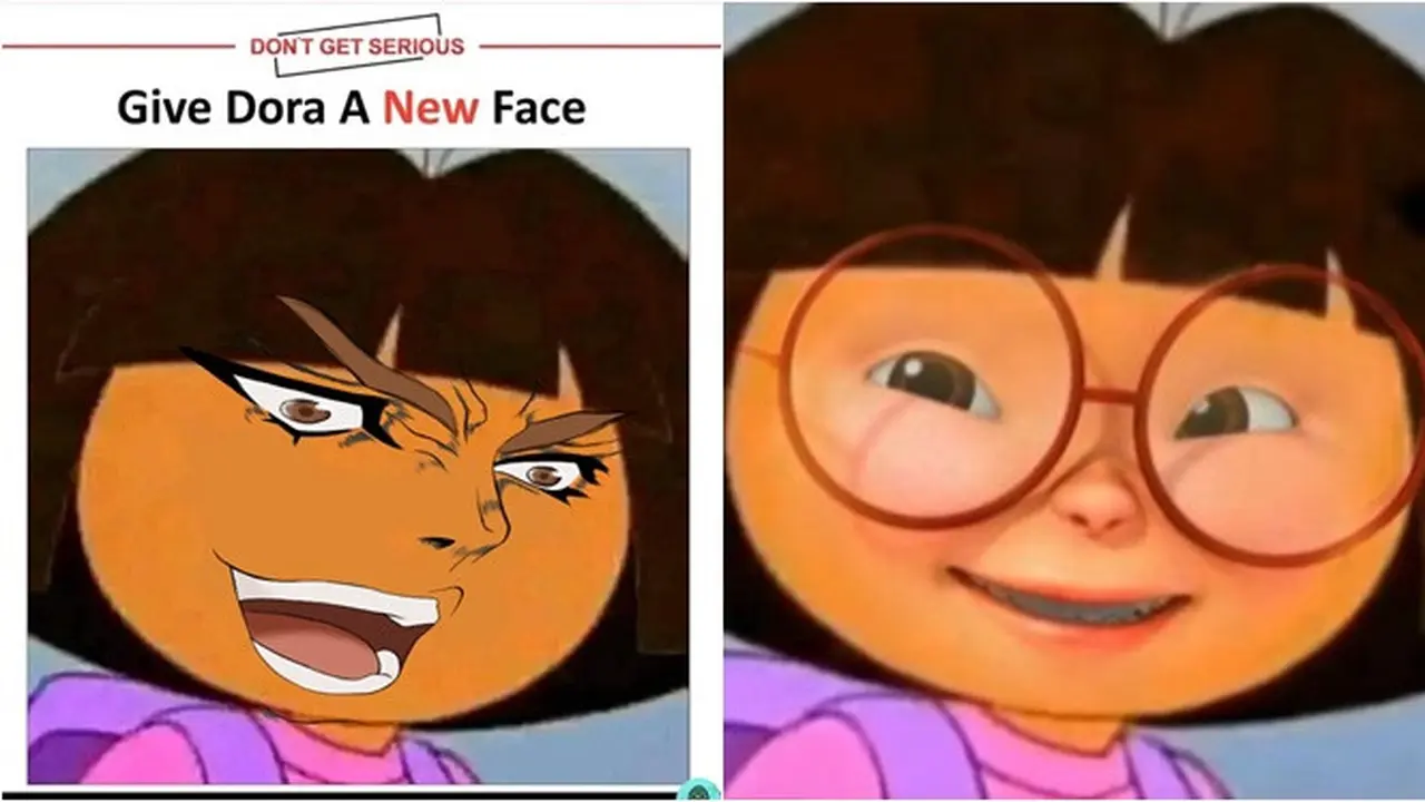 6 Editan Muka Dora the Explorer Ala Netizen, Kocak Menggelitik Perut