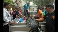 Buaya yang ditangkap warga di Kali Sasak, Palur, Mojolaban, Sukoharjo, Selasa (10/4 - 2018). (Solopos.com/Istimewa/Polsek Mojolaban)