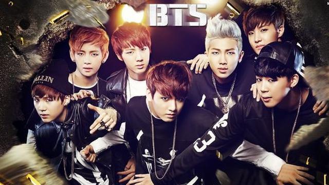 Grup K-Pop asal Korea Selatan, BTS, saat pertama kali debut pada tahun 2013. (Source: Pinterest)