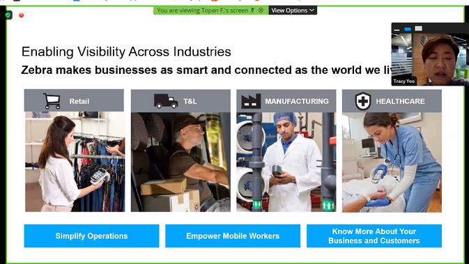 Zebra Technologies Corporation mengumumkan laporan studi bertajuk Food Safety Supply Chain Vision Study. Screenshot Virtual Press Conference