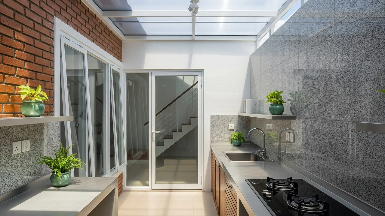 Dapur Semi-Outdoor Minimalis