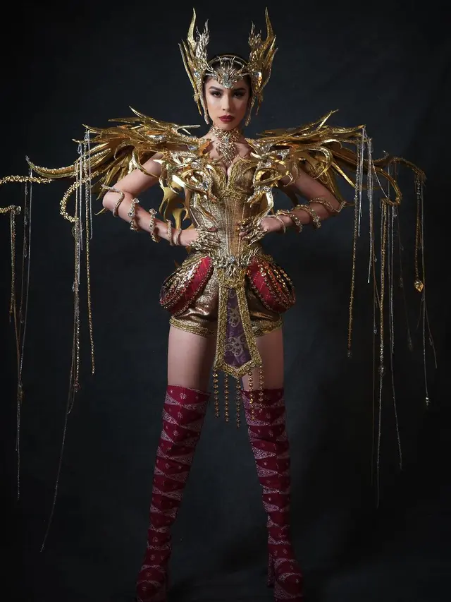Miss Universe Indonesia Clara Shafira Kenakan Kostum Nasional Bertema Malaikat Pelindung Nusantara, Desainnya bak Wonder Woman