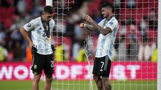 Foto: Gawang Wembley Bolong usai Argentina Kalahkan Italia dan Jadi Kampiun Finalissima