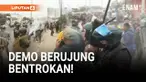 Lebih dari seratus pekerja transportasi memblokir jalan utama di dekat pelabuhan sekitar ibu kota Peru pada Selasa, memprotes pembunuhan seorang sopir angkutan umum di tengah pemberlakuan status darurat nasional untuk menekan kejahatan.