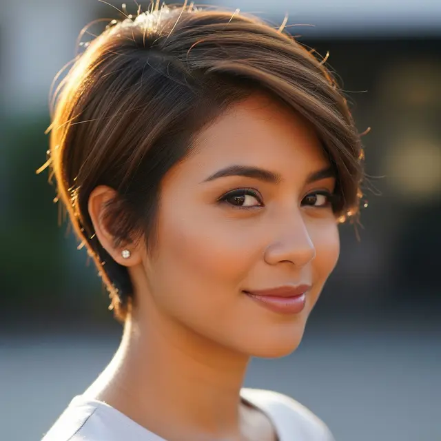 Model Rambut Wanita Pendek (Image by Gemini AI)