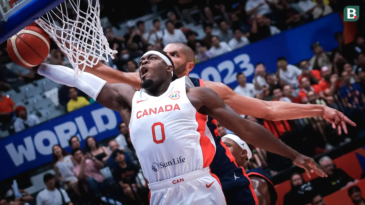 Foto: Indonesia Arena Bergemuruh! Laga Kanada Vs Prancis di Piala Dunia FIBA 2023 Berlangsung Sengit