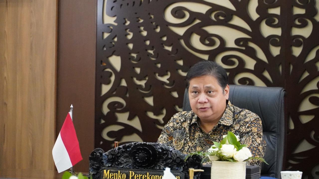 Menko Perekonomian Airlangga Hartarto pada acara Konvensi Badan Kejuruan Teknik Industri Persatuan Insinyur Indonesia (BKTI PII). (Sumber ekon.go.id)