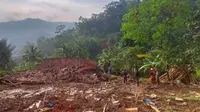 Sebanyak 9 orang dilaporkan hilang akibat banjir dan tanah longsor di Kabupaten Bandung Barat, Jabar. (Liputan6.com/ Dok BNPB)