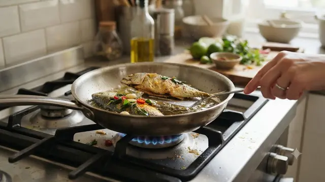 Menggoreng Ikan di Wajan