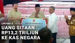 Satgas PKH Serahkan Uang Sitaan Rp13,2 Triliun ke Negara