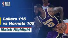 Berita video highlights NBA, LA Lakers taklukkan Charlotte Hornets 116-105, Jumat (19/3/21).