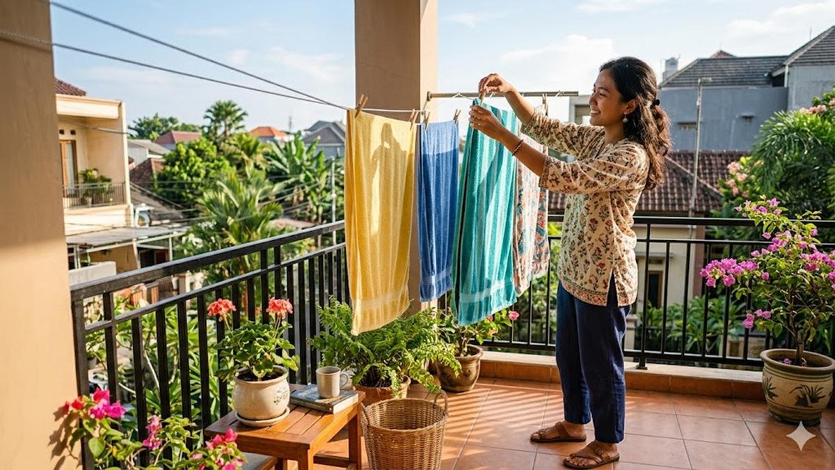 Cara Jemuran Handuk yang Benar agar Tetap Lembut dan Tak Bau