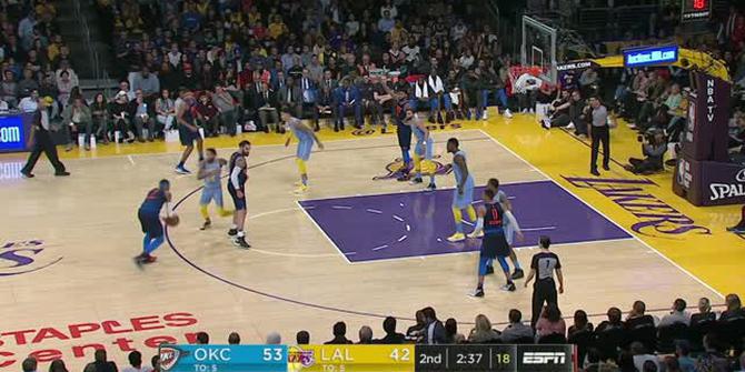 VIDEO : GAME RECAP NBA 2017-2018, Thunder 133 vs Lakers 96