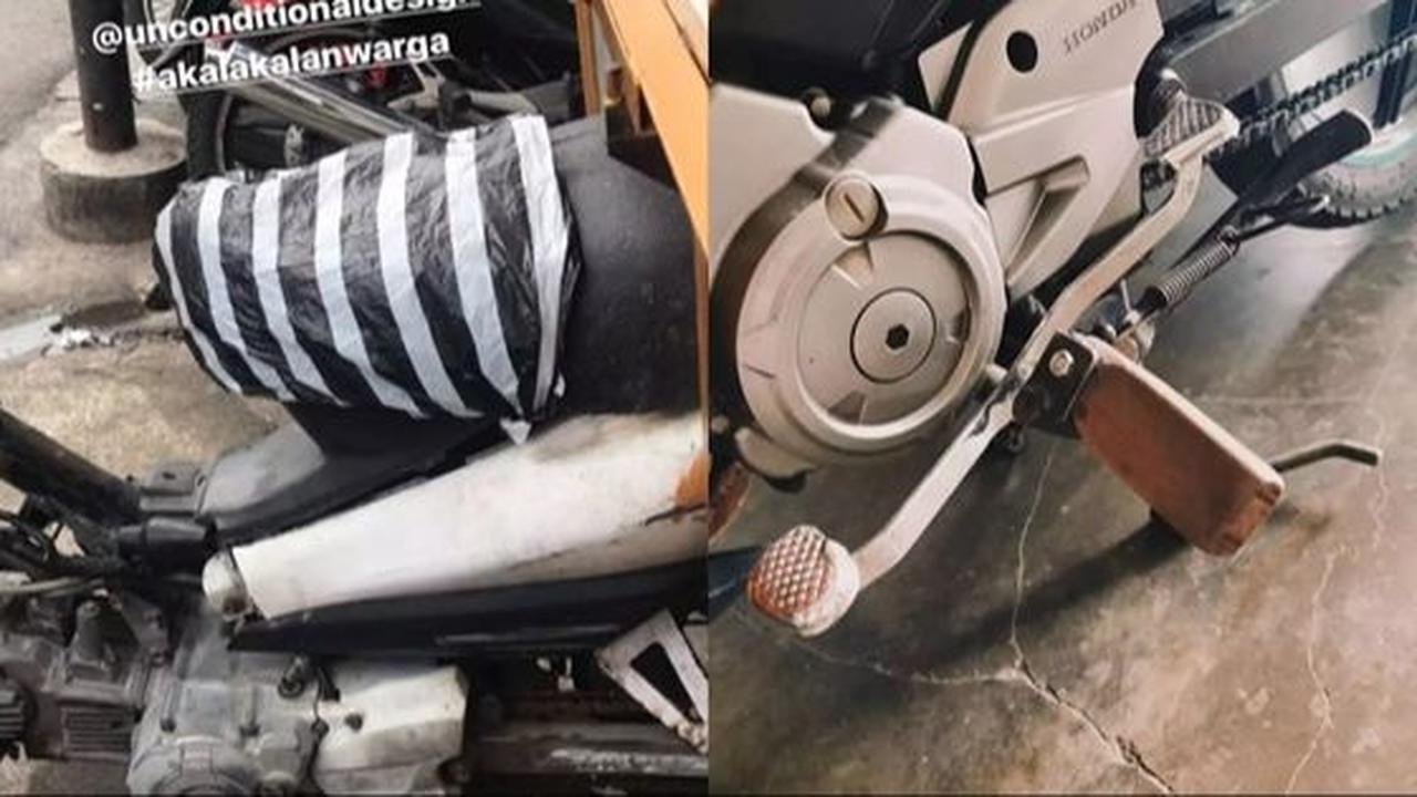 10 Potret Kerusakan Motor Diakali dengan Cara di Luar Nalar, Keresek Bekas Pun Jadi Solusi
