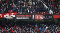 Papan skor di Old Trafford menjadi bukti keperkasaan Manchester United atas Manchester City  (Reuters / Jason Cairnduff)