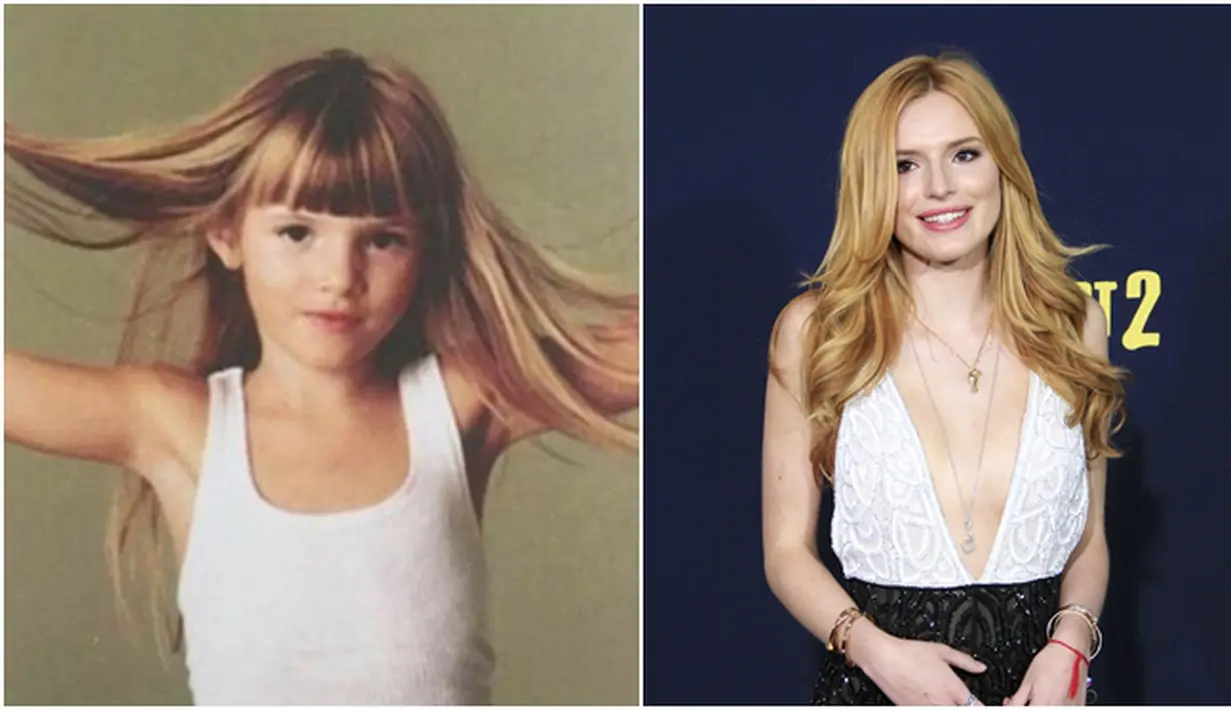 Bella Thorne. Bakat modelingnya sudah terlihat sejak kecil. Aktris 18 tahun ini telah membintangi sederet film seperti ‘The Duff’ dan ‘Blended’, ia juga merupakan bintang Disney. (via instagram/@bellathorne – Bintang/EPA)