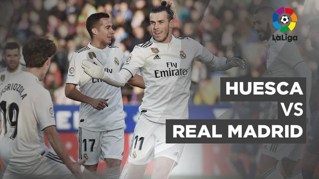 Berita video statistik pertandingan Real Madrid meraih kemenangan 1-0 atas Huesca pada lanjutan pekan ke-15 La Liga Spanyol, di Stadion El Alcoraz, Huesca, Minggu (9/12/2018). Gol kemenangan El Real dicetak Gareth Bale.