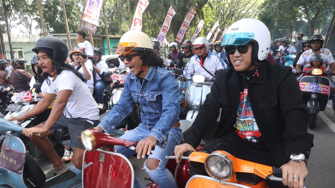 Jelang Konser HS Slank, Kaka Pimpin Riding Ratusan Komunitas Motor di Kota Malang