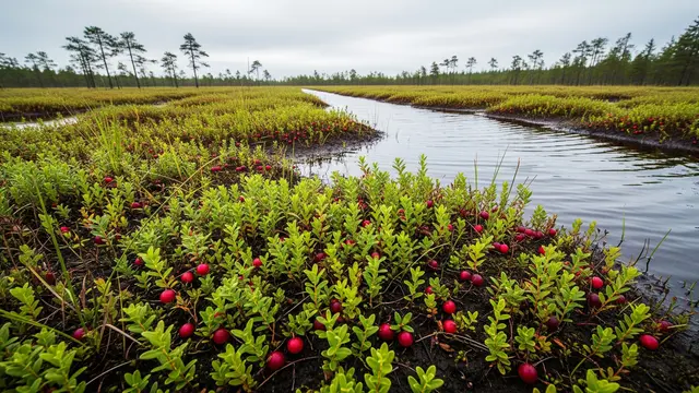 Ilustrasi Pohon Cranberry. Foto: AI Generated