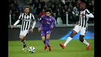Duel panas terjadi di leg pertama semifinal Coppa Italia antara Juventus melawan Fiorentina di stadion Juventus, Turin,Italia, Rabu (5/3/2015). Fiorentina Menang 2-1 atas Juventus. (AFP PHOTO/Marco Bertorello)