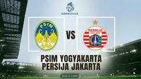 Ilustrasi PSIM Yogyakarta versus Persija Jakarta, BRI Super League. (Bola.com/AI)