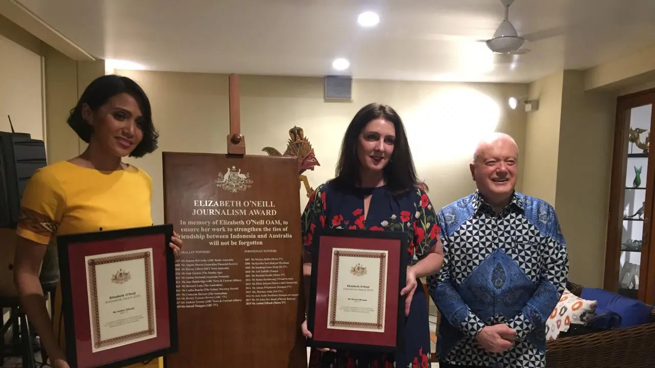 Menurut Duta Besar Australia untuk Indonesia Gary Quinlan, penghargaan yang diberikan kepada jurnalis merupakan bentuk apresiasi (Liputan6.com/Teddy Tri Setio Berty)