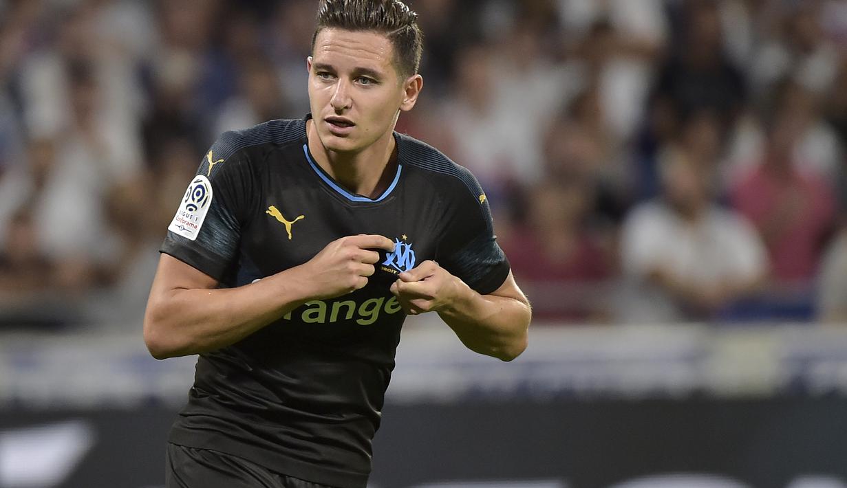 2. Florian Thauvin - Sempat merasakan atmosfer Premier League bersama Newcastle. Namun dirasa tidak cocok dengan permainan the magpies, Thauvin kembali ke klub asalnya, Marseille. (AFP/Romain Lafabregue)