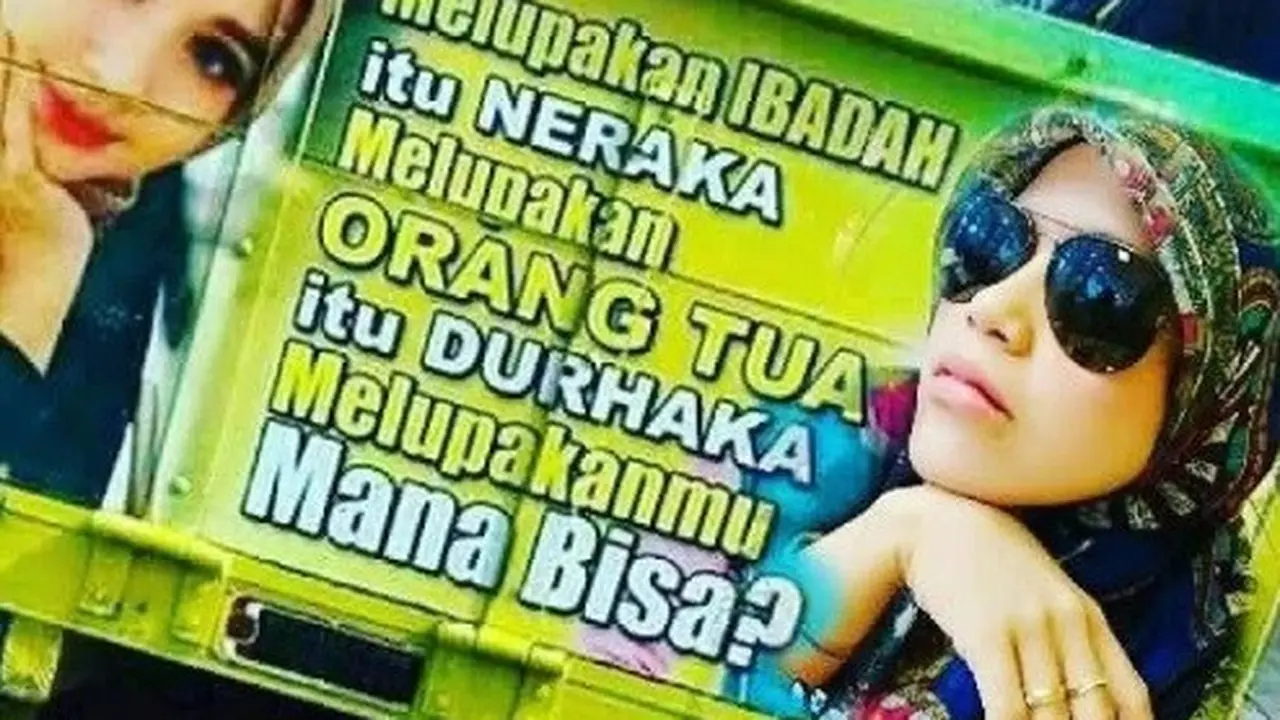 tulisan absurd di truk