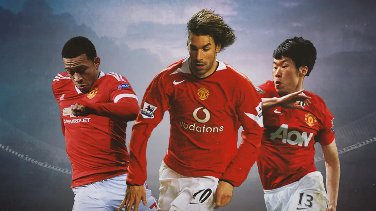 Ilustrasi - Memphis Depay, Park Ji Sung, Ruud van Nistelrooy