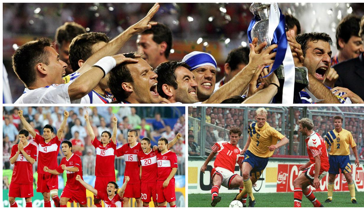 Dalam sejarah Piala Eropa selalu ada negara yang membuat kejutan. Inilah 5 negara yang membuat kejutan terbaik. (AFP-Squawka.com)
