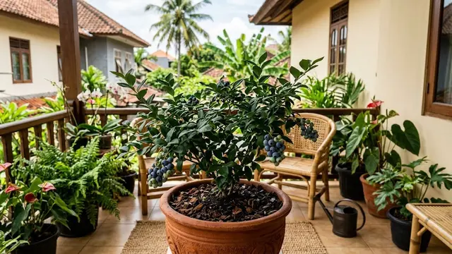Tanaman Buah yang Bisa Tumbuh di Pot (AI Generated)