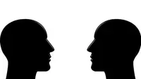 Ilustrasi pembicaraan orang yang seperti saling bercermin (mirroring). (Sumber Pixabay)