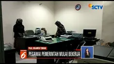 Sepekan usai diguncang gempa dan tsunami, aktivitas masyarakat di Palu mulai menggeliat, termasuk di kantor-kantor pemerintahan.