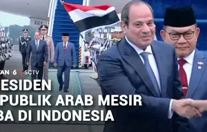 Presiden Mesir Abdel Fattah El-Sisi Tiba di Indonesia