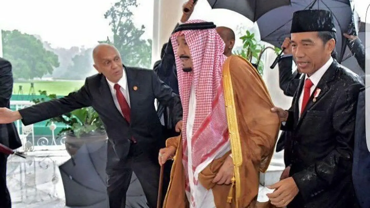 Raja Salman di gedung DPR
