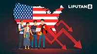 Infografis Mahasiswa Internasional di AS Merosot Drastis