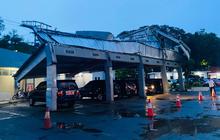 Angin Kencang Hantam Kantor Gubernur Jateng, Kanopi Parkiran DPRD Roboh