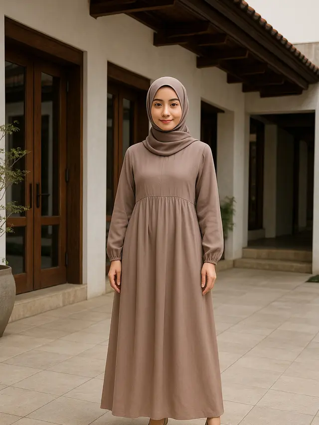Model Gamis Kekinian untuk Wanita Tinggi 150an