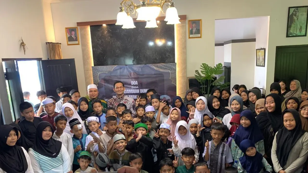 Rumah Perdamaian mengundang ratusan anak yatim piatu dan menggelar doa bersama dalam momentum lebaran, Sabtu (28/3) (Istimewa)