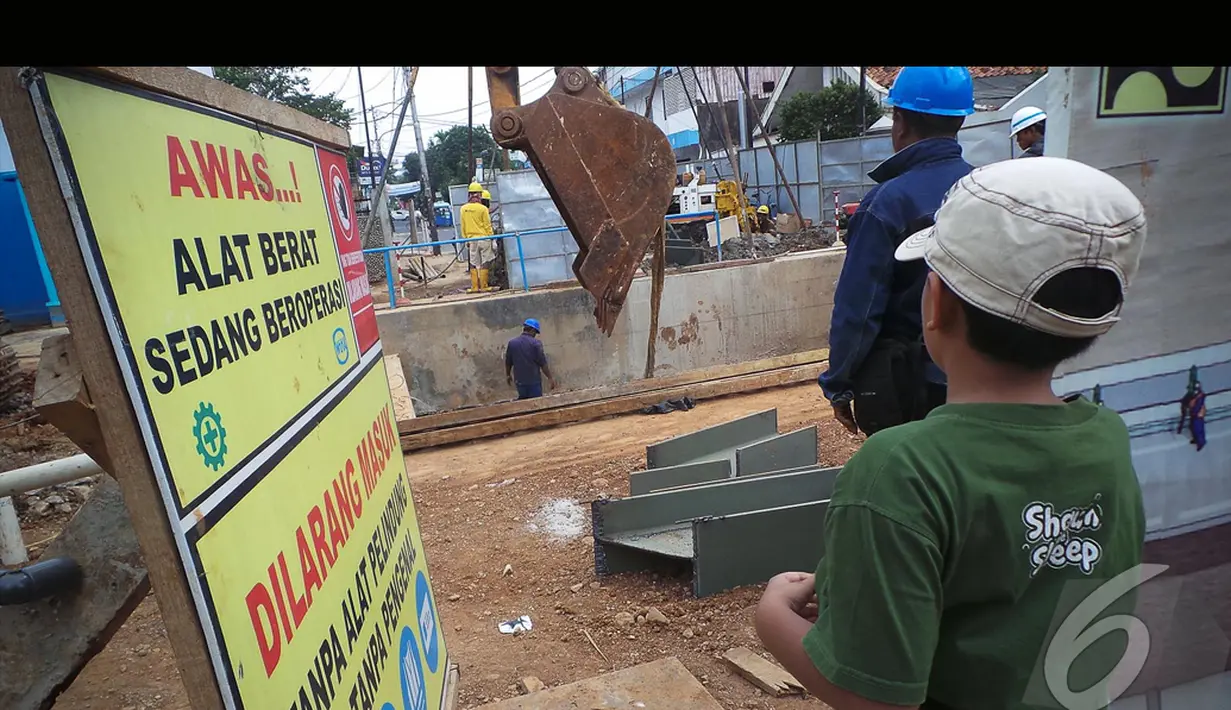 Selain itu masalah yang dialami oleh Sodetan Ciliwung adalah masalah pembebasan lahan yang belum final, Jakarta, Minggu (10/8/2014) (Liputan6.com/Faizal Fanani)