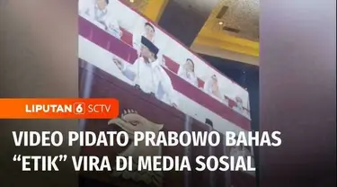 Video pidato Prabowo Subianto saat acara internal Rakornas Gerindra bocor dan viral di media sosial. Prabowo diduga membahas pernyataan Anies Baswedan yang menyinggung putusan MK saat debat kemarin.