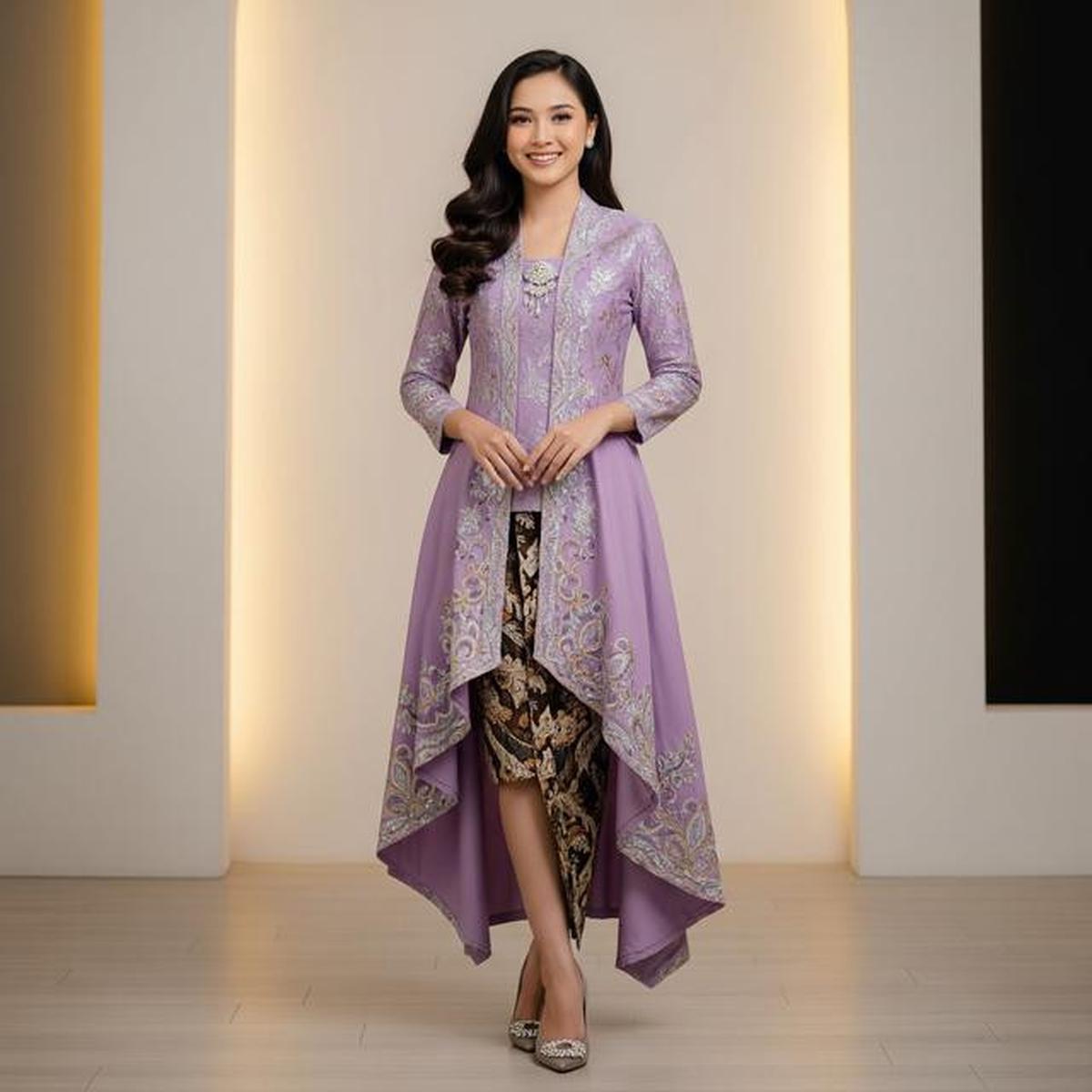 8 Model Kebaya Soft Ungu Terbaru 2026, Gaya Anak Bungsu Tommy Soeharto Curi Perhatian