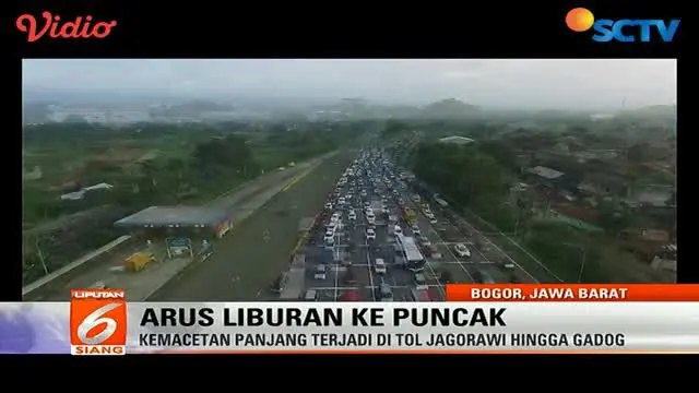 Libur panjang, kemacetan panjang terjadi di ruas tol Jagorawi hingga Gadog.