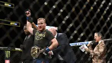 Justin Gaethje berjaya atas Tony Ferguson pada UFC 249 di VyStar Veterans Memorial Arena, Sabtu (9/5/2020) atau Minggu pagi WIB. (AFP/Douglas P. DeFelice)
