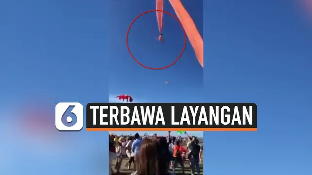 VIDEO: Menegangkan, Rekaman Bocah 3 Tahun Terbawa Layang-Layang