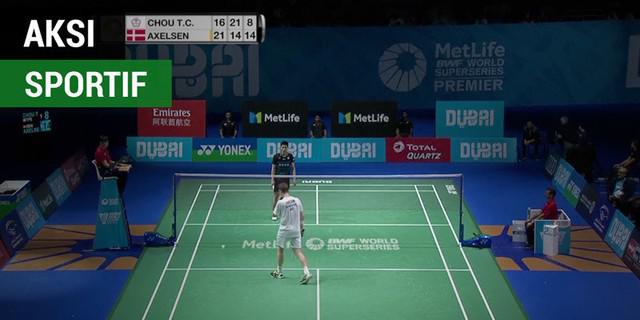 VIDEO: Ini Aksi Sportif Viktor Axelsen di BWF Super Series Final 2017