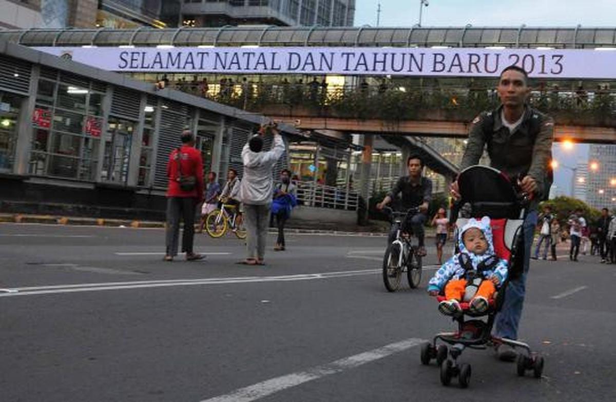 Jelang car free night di Jalan Thamrin-Sudirman 