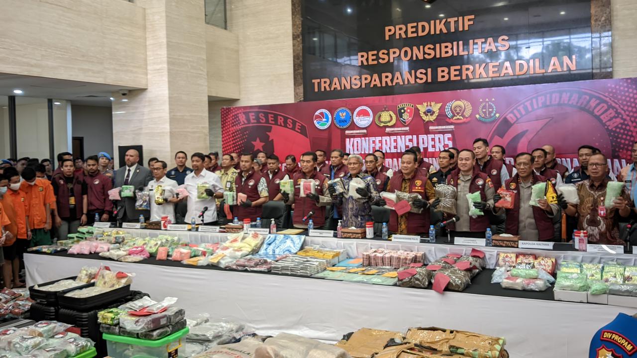 Polri Bongkar Tiga Jaringan Narkoba Internasional, 136 Tersangka Diringkus