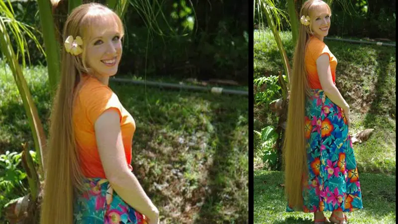 Rambut Andrea yang disebut seperti Rapunzel. (PA Real Life)